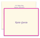 Bordered Folded Note Cards in Color of Your Choice - Raised Ink Image 3 of 3